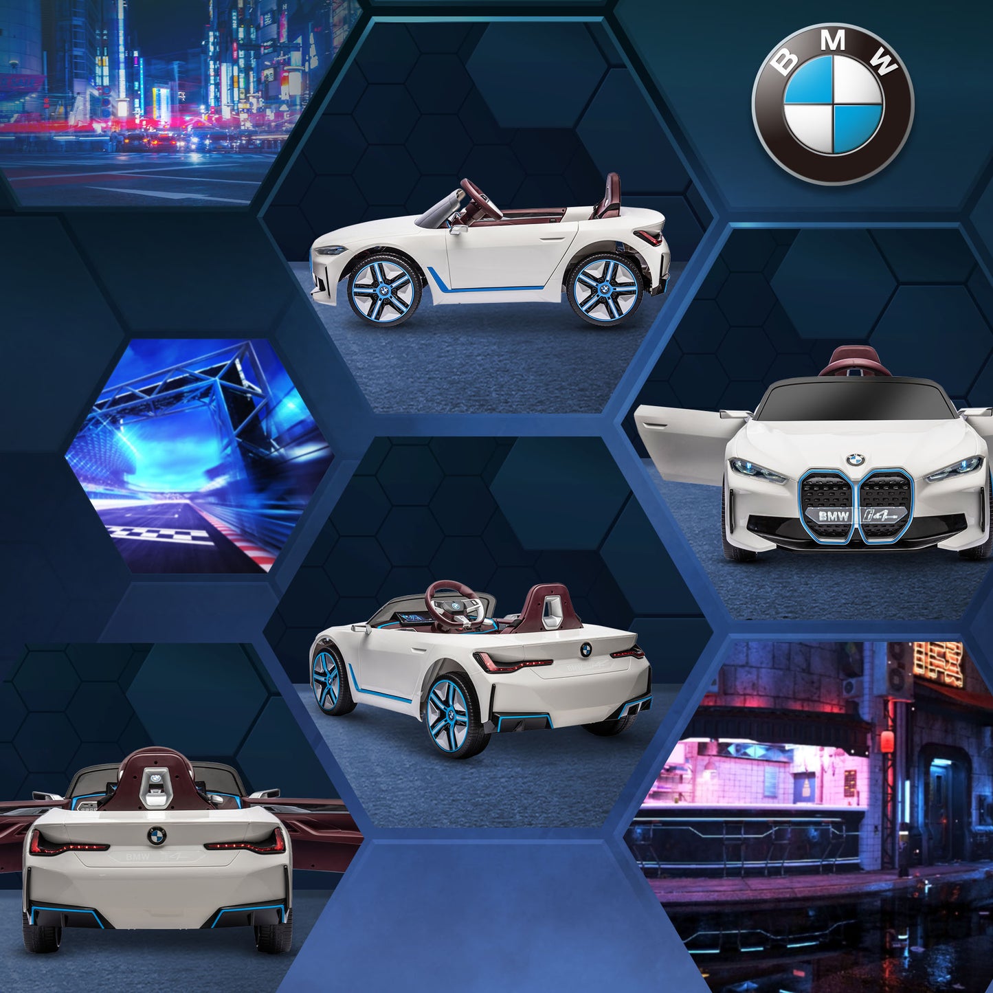 BMW i4 LICENSED 12V Kids Electric Ride-On lil Car - 2 Colours Available